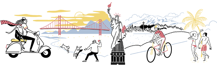 The Corcoran Group global network illustration by Simone Massoni
